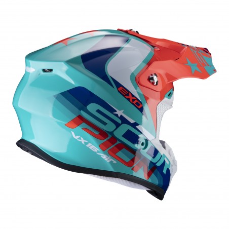 CASQUE SCORPION VX-16 AIR NATION VERT/BLEU/ROUGE 