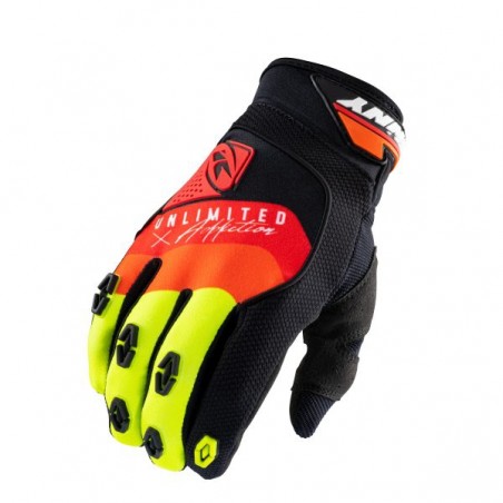 GANTS KENNY SAFETY NOIR/ROUGE/ORANGE